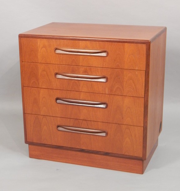 Appraisal: A small G-Plan Retro style teak chest of four drawers