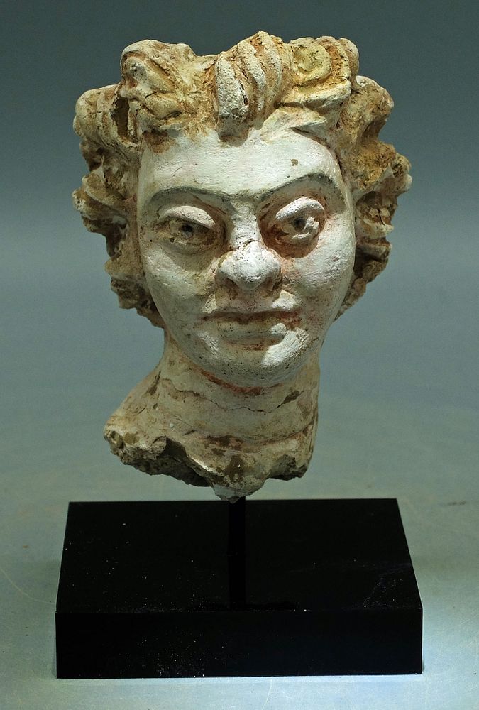 Appraisal: Gandharan Stucco Head - Indus Valley An excellent Gandharan stucco