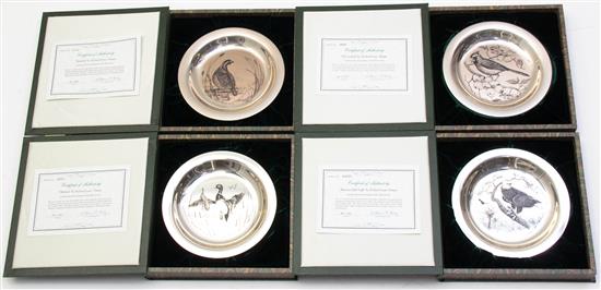 Appraisal: Sale Lot A Set of Four American Silver Collector's Plates