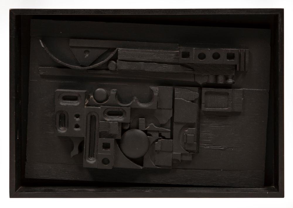 Appraisal: Louise Nevelson American - Sun-Set black polyester resin signed titled