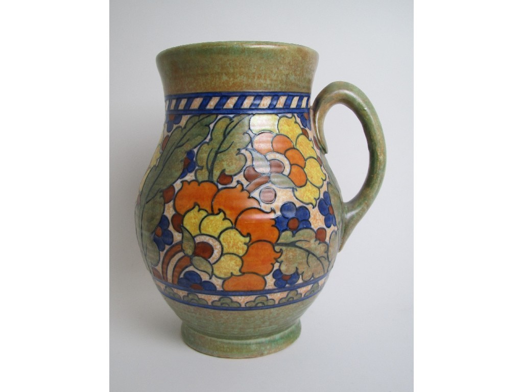 Appraisal: A Charlotte Rhead Crown Ducal handled vase in the Byzantine