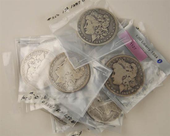 Appraisal: Morgan Silver Dollars All dated before