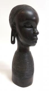 Appraisal: African Bust African Bust Carved of very dense rosewood a