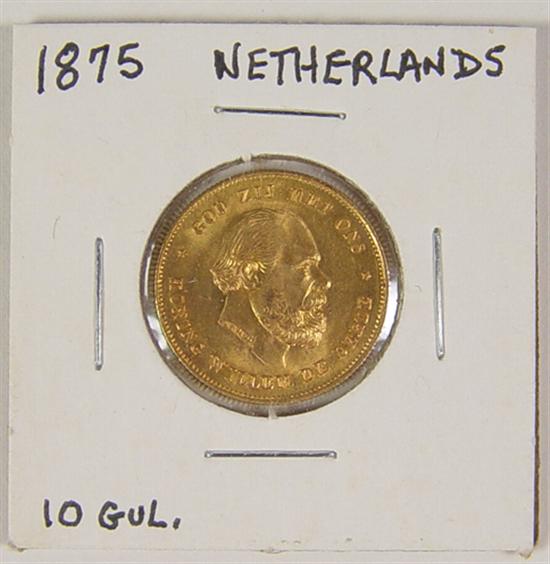 Appraisal: Netherlands - Gulden Gold Coin AU