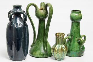 Appraisal: Art Nouveau Ceramic Vases incl Zsolnay European Nouveau the Zsolnay