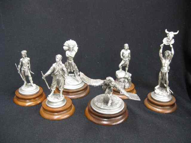 Appraisal: Chilmark Pewter figurines indians and a civil war soldier by