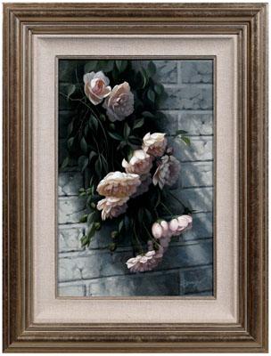 Appraisal: Edward Szmyd painting Florida North Carolina - pink roses against