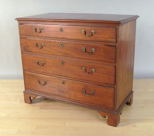 Appraisal: Pennsylvania Chippendale walnut chest of drawers late th c h