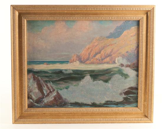 Appraisal: Joseph E Lindahl - Minnesota California A Rocky California Shoreline