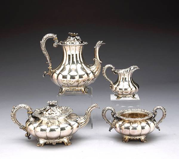 Appraisal: Property of another owner Comprising matching coffee pot teapot open