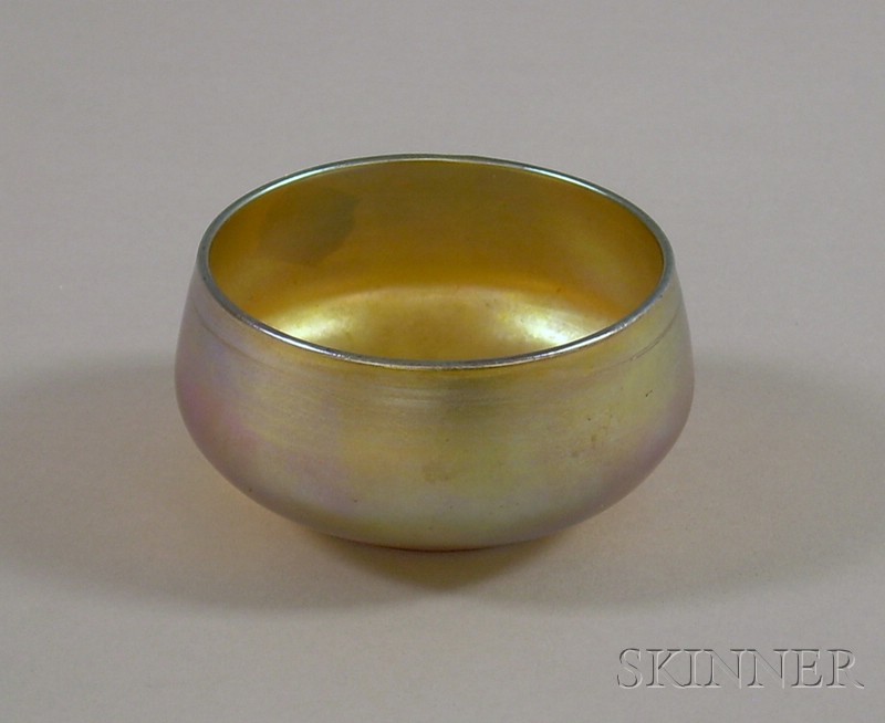 Appraisal: Louis Comfort Tiffany Favrile Iridescent Glass Bowl signed L C