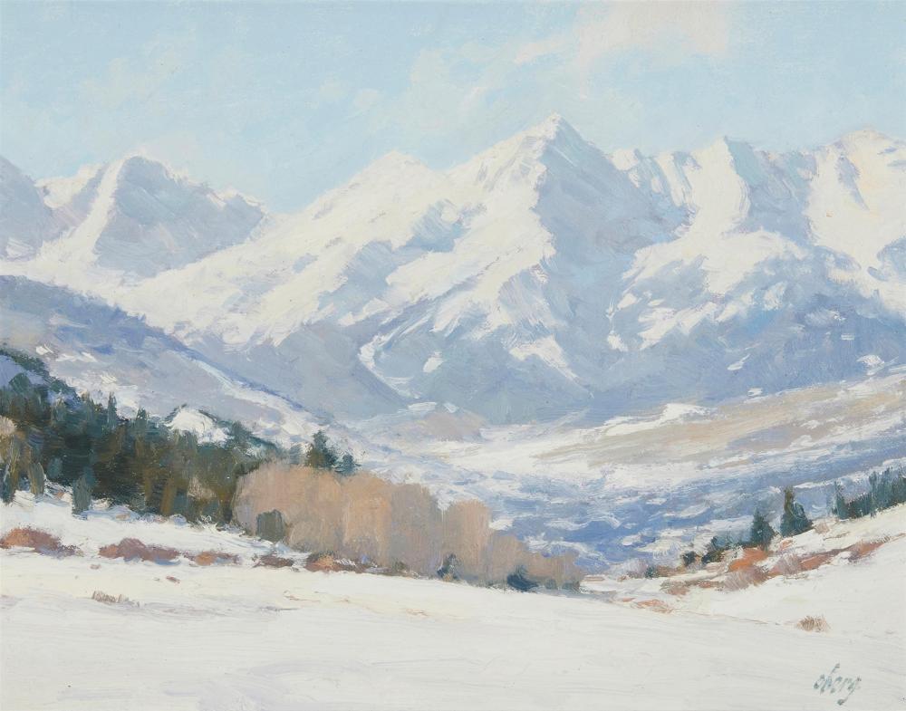 Appraisal: Ralph E Oberg b A Big Winter Oil on linen