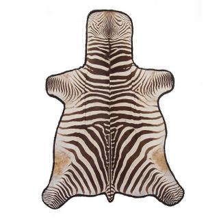 Appraisal: Zebra hide rug prepared by Jonas Bros NY Zebra hide