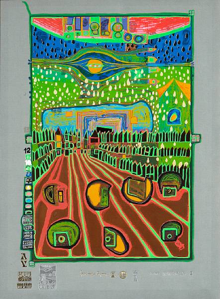 Appraisal: Friedensreich Hundertwasser Austrian - Street for Survivors from Look at