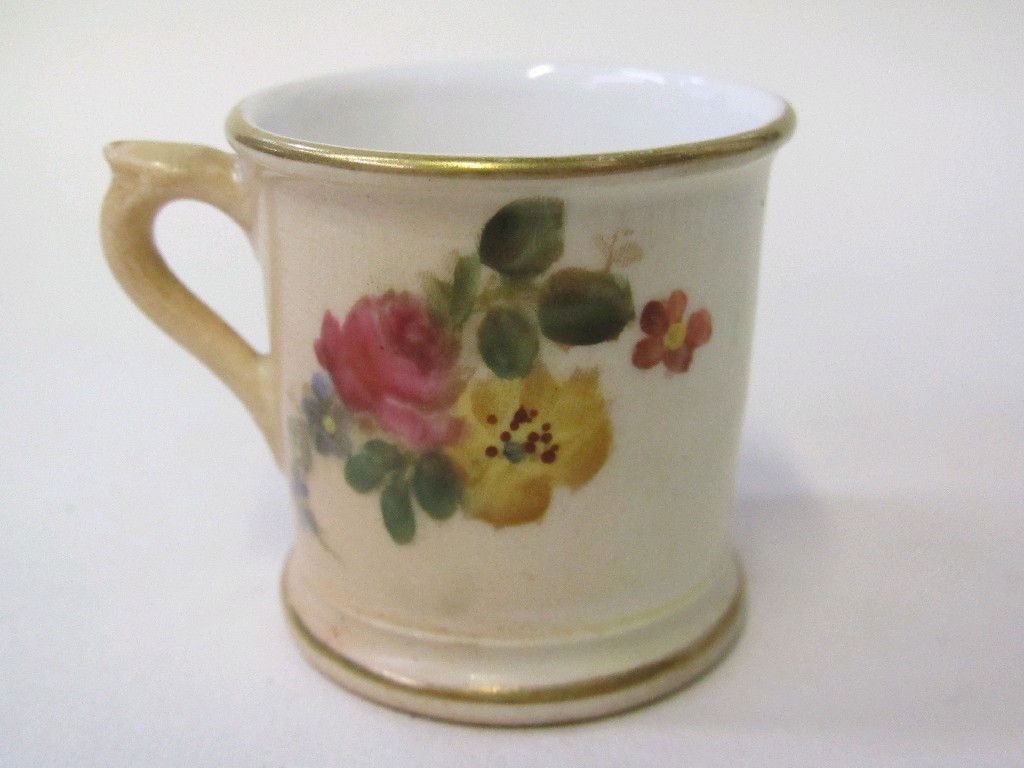 Appraisal: Royal Worcester miniature tankard with blush decoration high