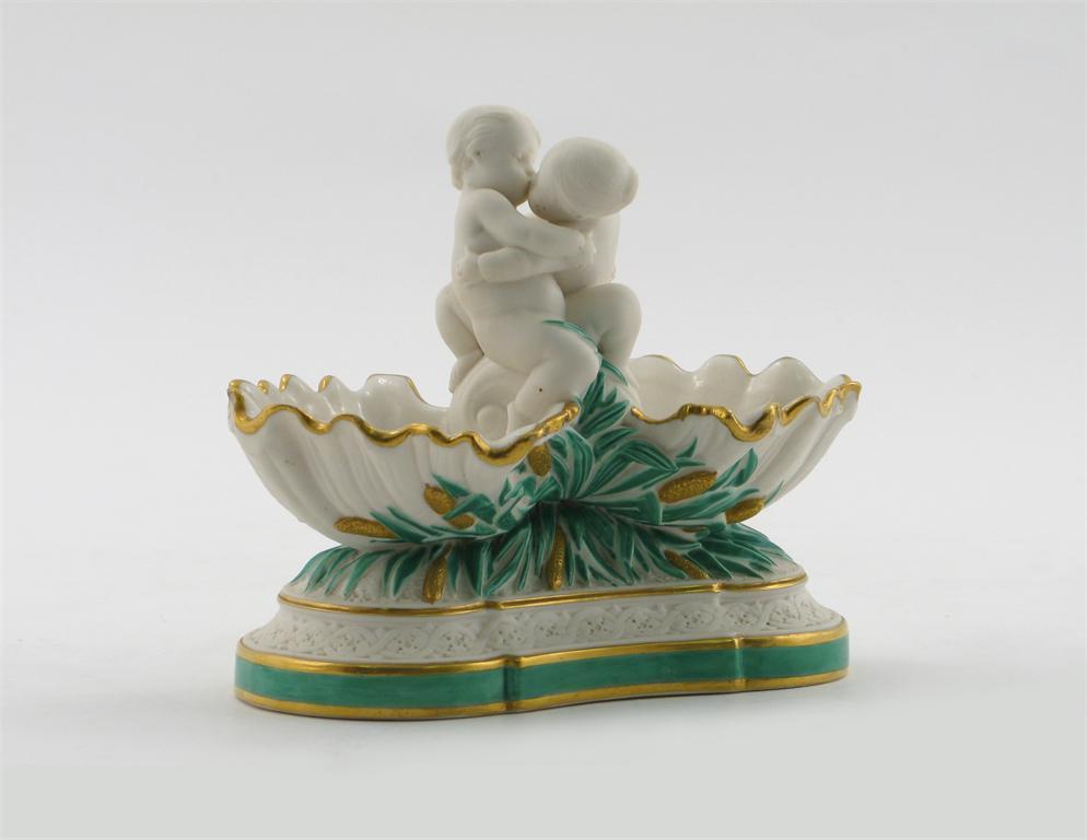 Appraisal: A Minton coloured Parian double salt