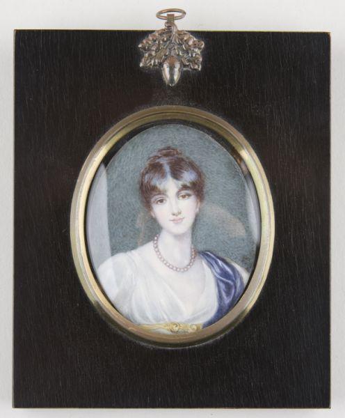 Appraisal: Miniature Portrait English th c Revival period watercolor on ivory