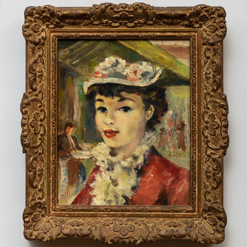 Appraisal: Andr Picot - Portrait of a Woman Oil on canvas