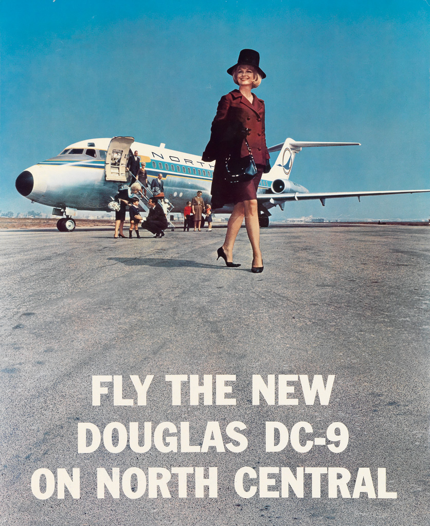 Appraisal: DESIGNER UNKNOWN FLY THE NEW DOUGLAS DC - ON NORTH