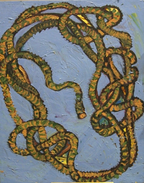 Appraisal: Ben Taylor born Crossing Ropes acrylic on linen x cm