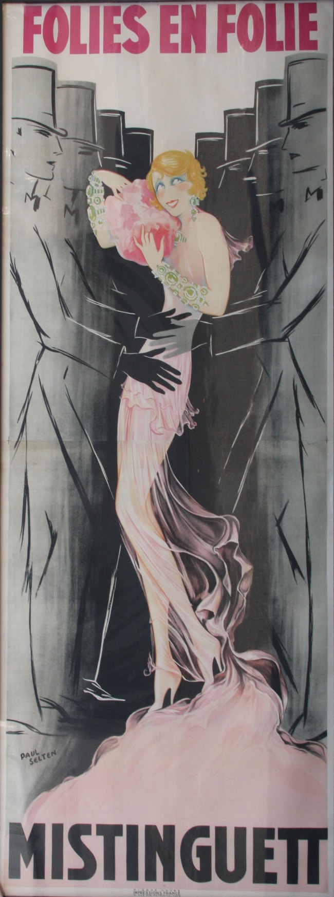 Appraisal: Lithograph in colors entitled Folies En Folie-Mistinguett printed by Impressions