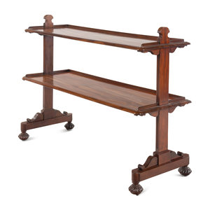 Appraisal: A Regency Mahogany Two-Tier Bookshelf by Gillows of Lancaster and