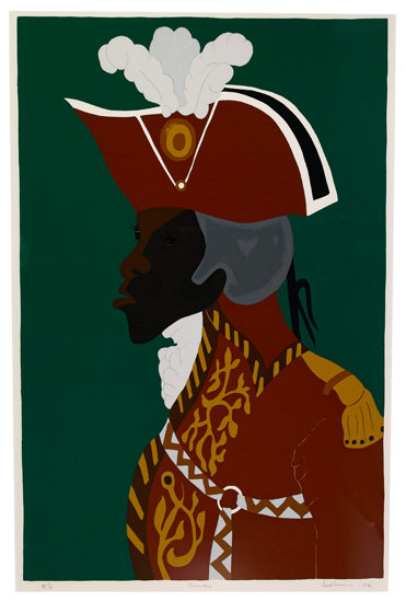 Appraisal: JACOB LAWRENCE - General Toussaint L'Ouverture Color screenprint on Bainbridge