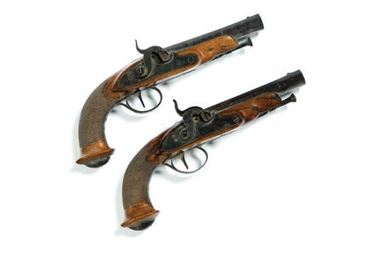 Appraisal: PAIR OF PERCUSSION DUELING PISTOLS European th century Engraved steel