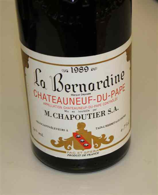 Appraisal: Twelve bottles of Chateauneuf du Pape Cuvee La Bernadine Chapoutier