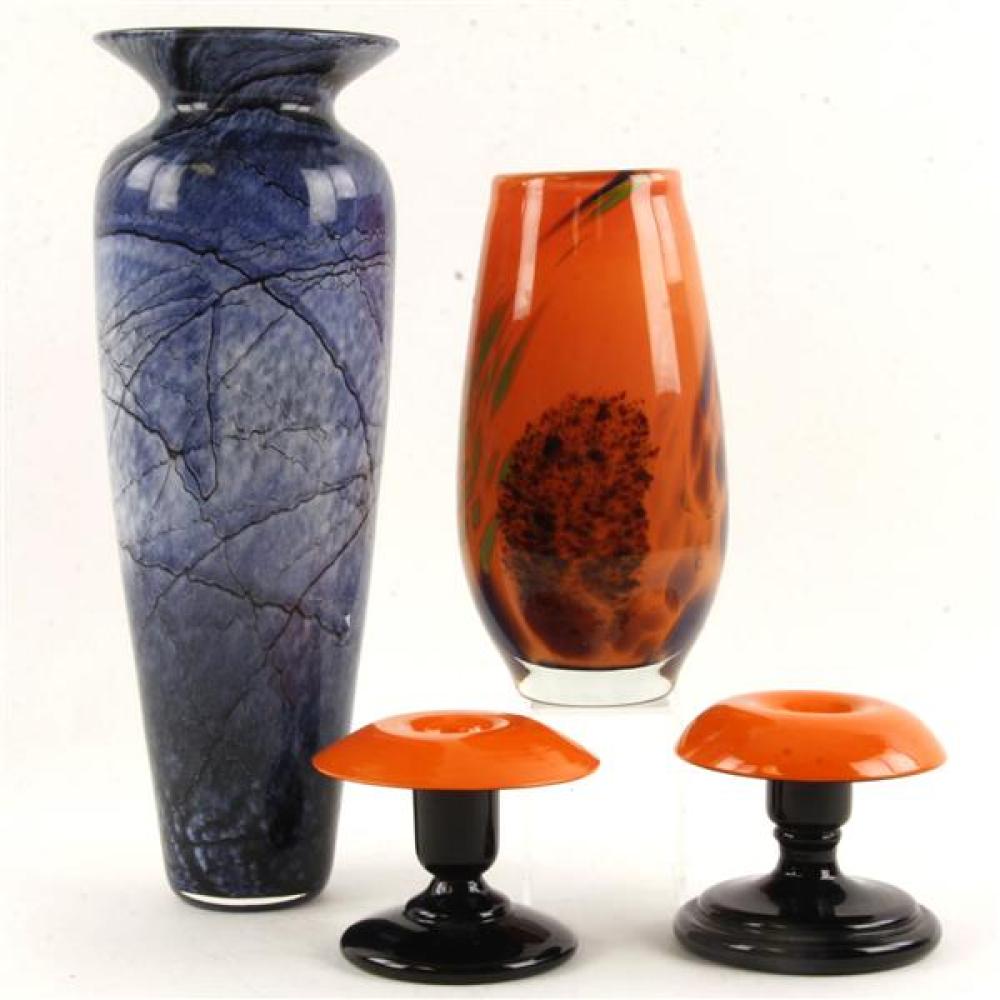 Appraisal: MODERN ART GLASS LOT OF RANDSFJORD NORWAY SCANDINAVIAN VASE MICHAEL