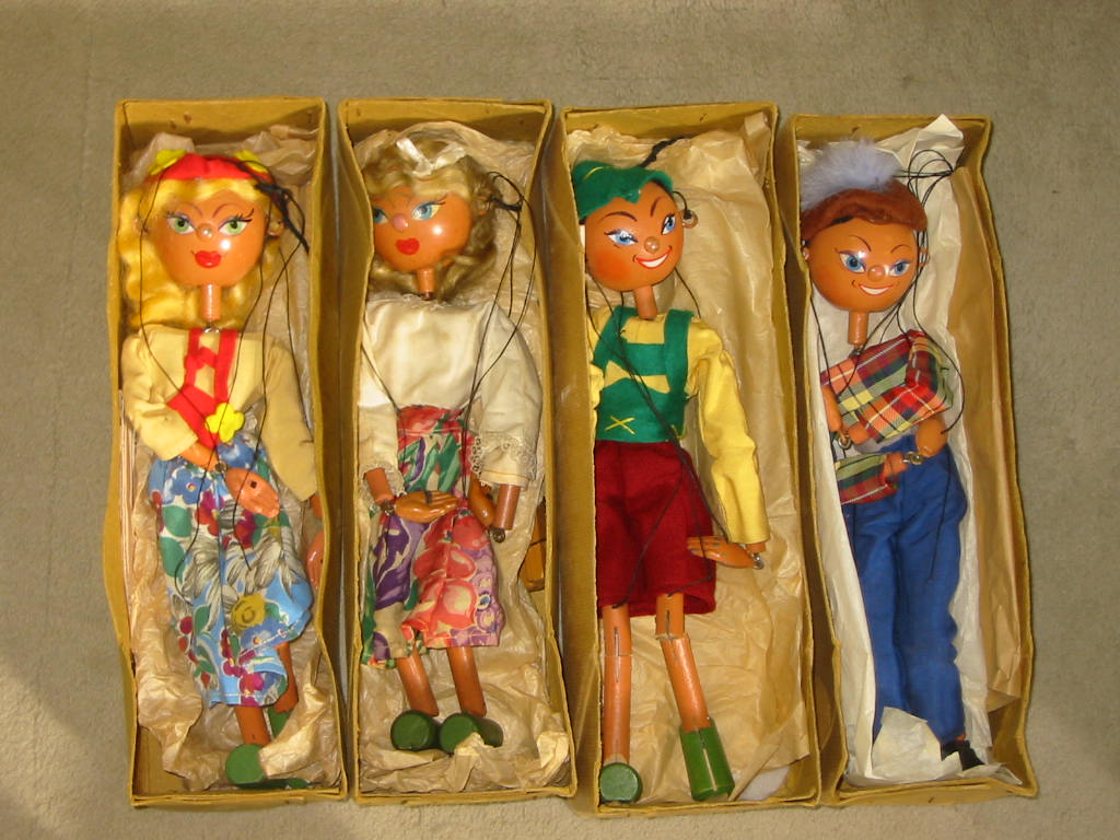 Appraisal: Four Pelham puppets SS Tyrolean Boy SS Tyrolean Girl SS