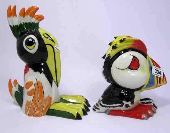 Appraisal: Lorna Bailey Old Ellgreave Pottery Artware Puffin and Parrot