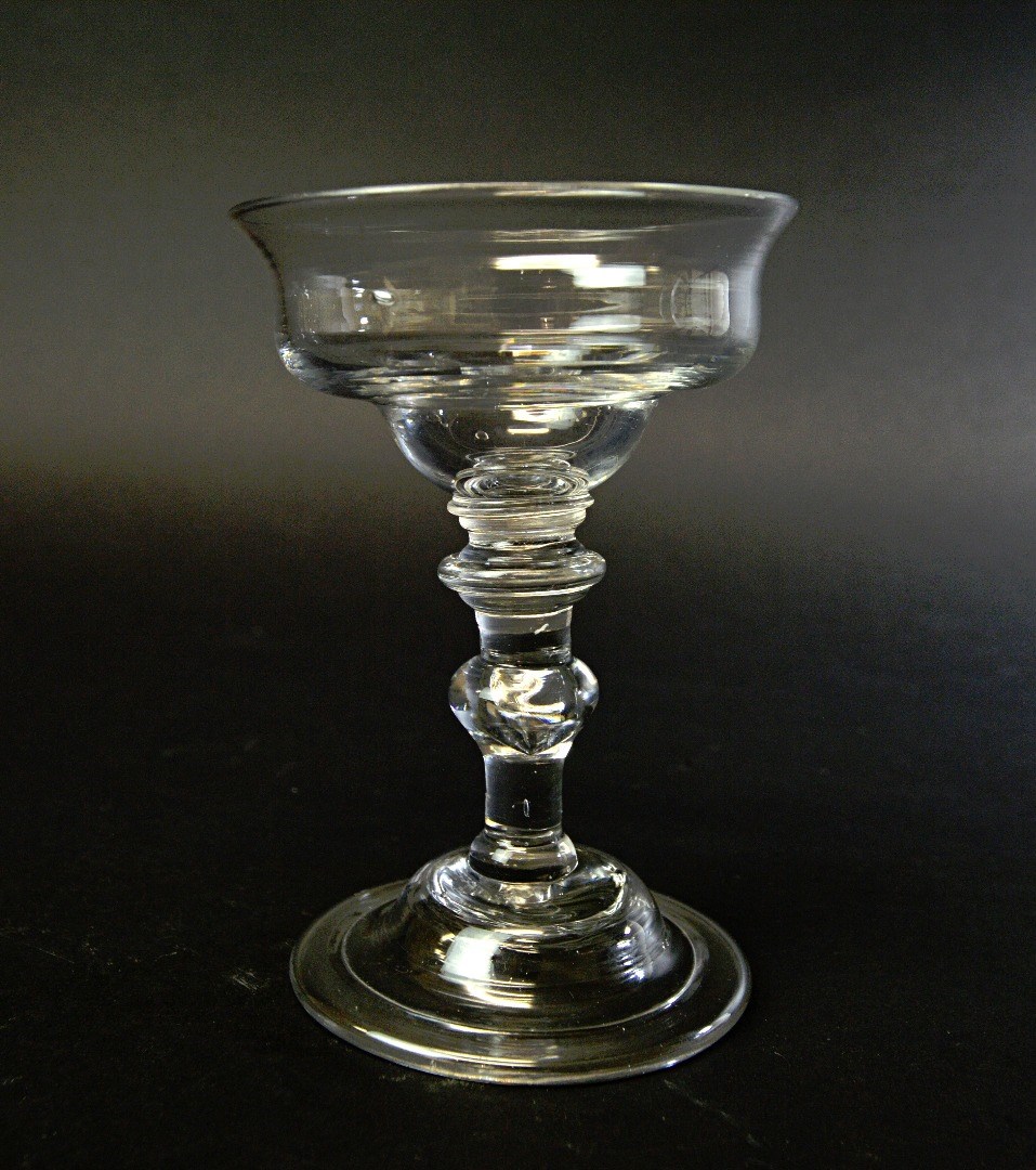 Appraisal: An English glass sweetmeat probably th century with an annulated