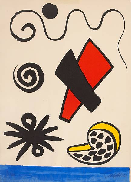 Appraisal: Alexander Calder American - Untitled Composition s Lithograph printed in