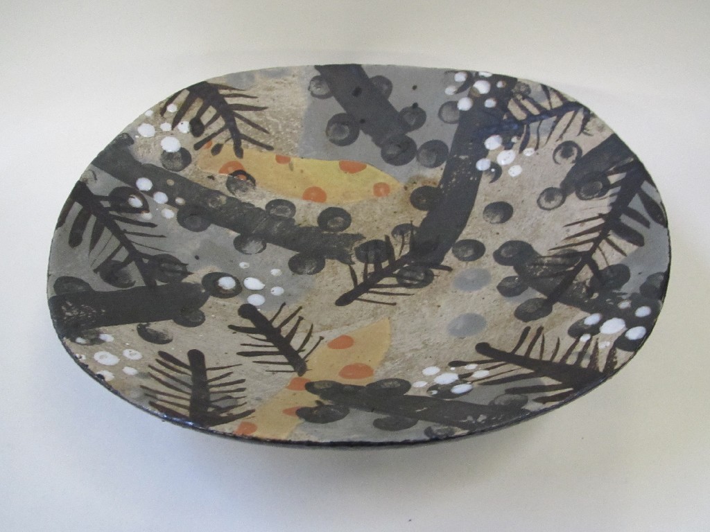 Appraisal: John Maltby studio pottery dish