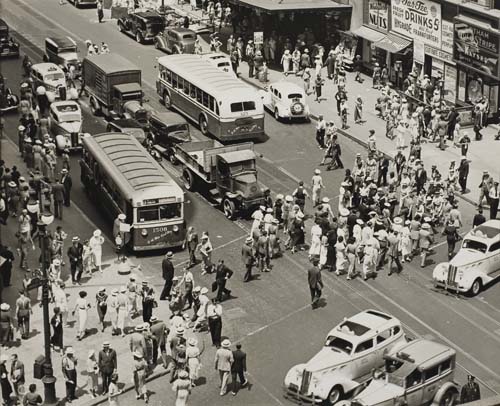 Appraisal: ABBOTT BERENICE - Herald Square Manhattan Warm-toned silver print x