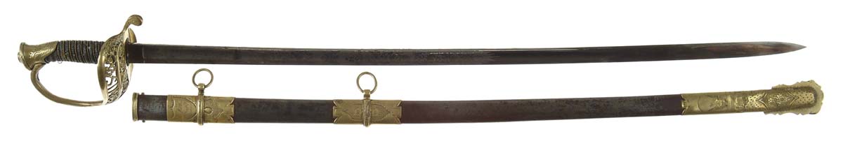 Appraisal: US MODEL STAFF AND FIELD OFFICERS SWORD PRESENTED TO US