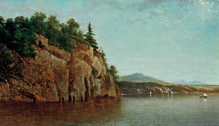 Appraisal: DAVID JOHNSON American - ''Split Rock Island Lake Champlain'' oil