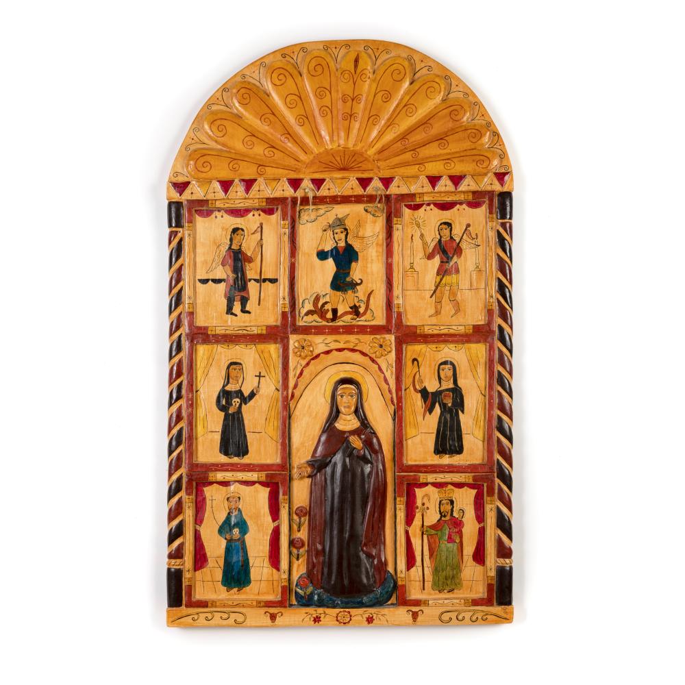 Appraisal: MARGARITO MONDRAGON ALTAR SCREEN Margarito Mondragon New Mexico th Century