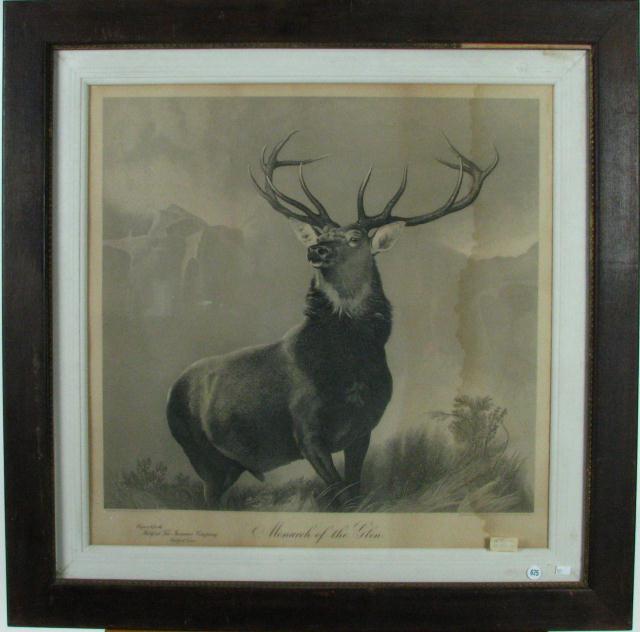 Appraisal: 's Steel Engraving ''Monarch of the Glen'' painted by Sir