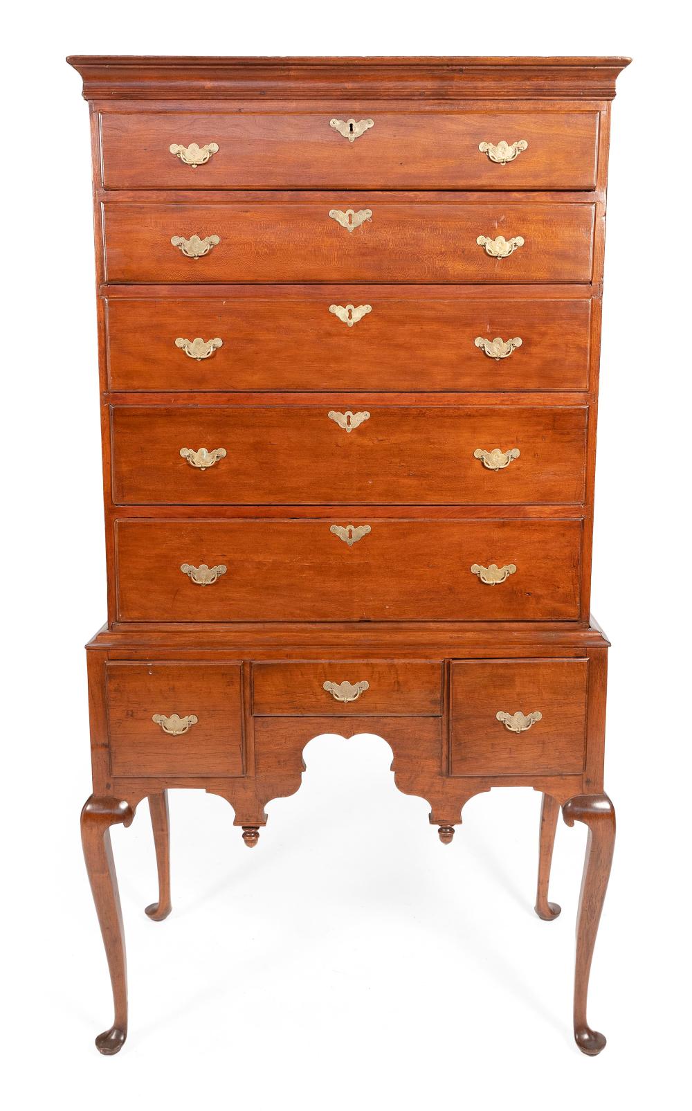 Appraisal: QUEEN ANNE TWO-PART HIGHBOY CONNECTICUT MID- TH CENTURY HEIGHT WIDTH