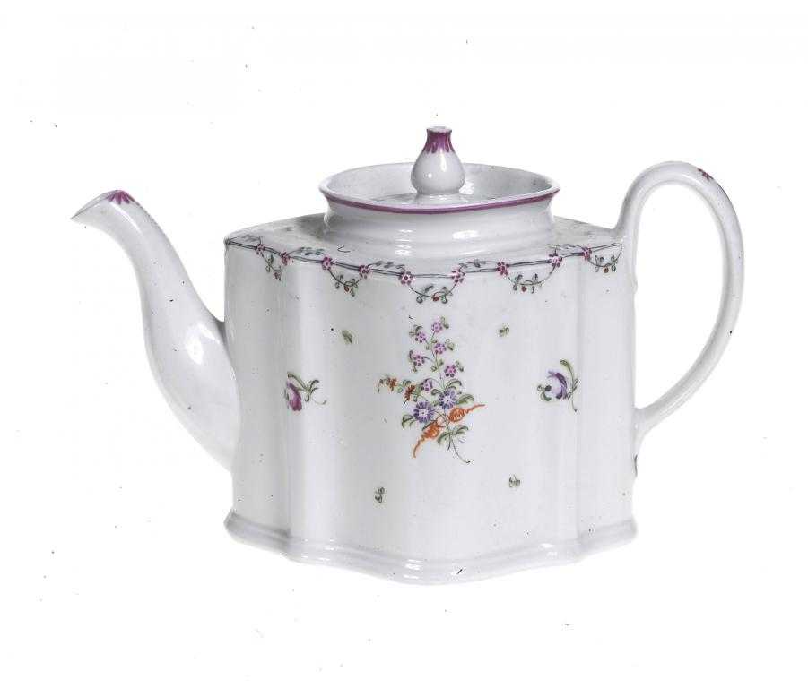 Appraisal: A NEW HALL TEAPOT AND COVER of silver shape and