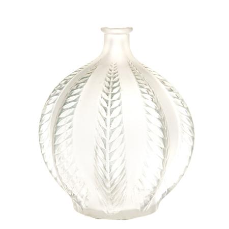 Appraisal: Lalique Molded Glass Malines Vase Estimate -