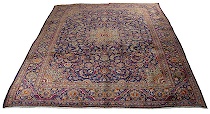 Appraisal: An Antique Room Size Tabriz Carpet Large navy blue panel