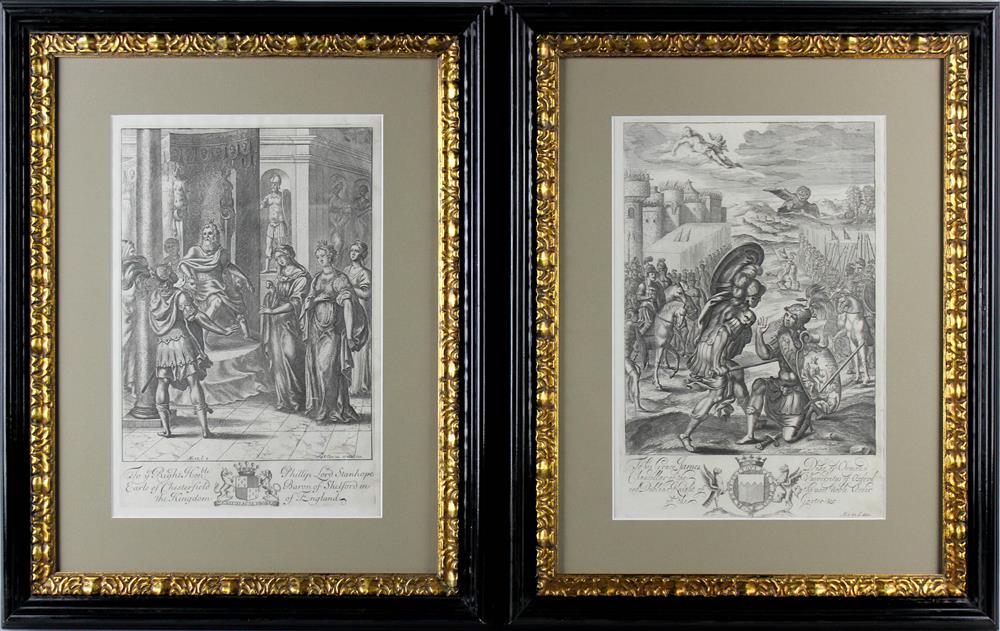 Appraisal: WENCESLAUS HOLLAR BOHEMIAN - TWO TH CENTURY ENGRAVINGS along with