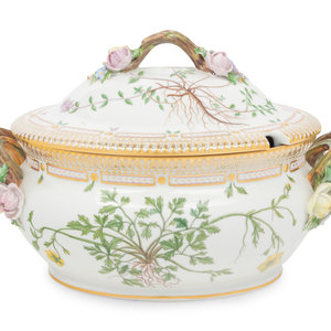 Appraisal: A Royal Copenhagen Flora Danica Porcelain Tureen decorated with Ranunculus