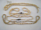 Appraisal: A mixed lot comprising four cultured pearl necklets two in