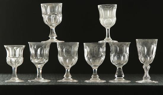 Appraisal: EIGHT WINES Pittsburgh and others th century Clear flint Various