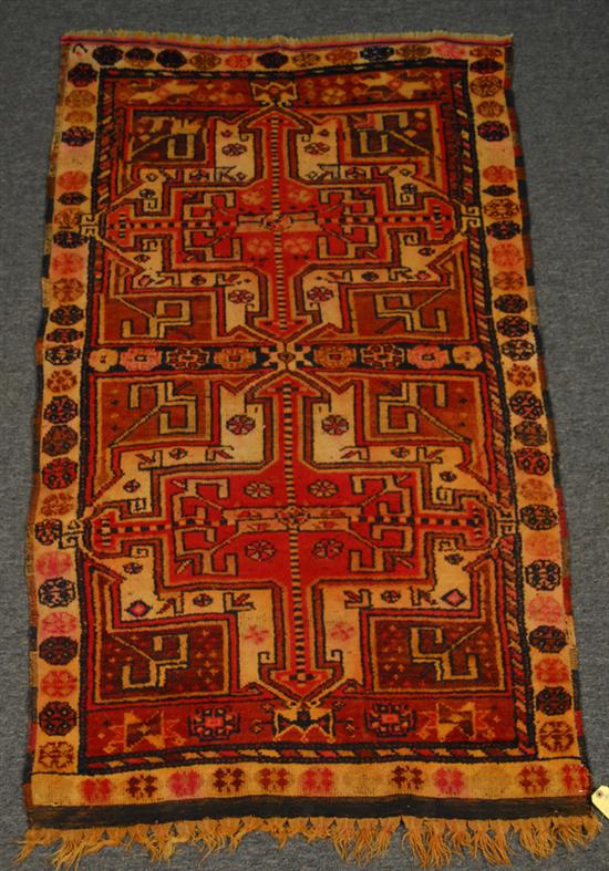 Appraisal: TURKISH KURD RUG circa feet inches x feet inches Provenance