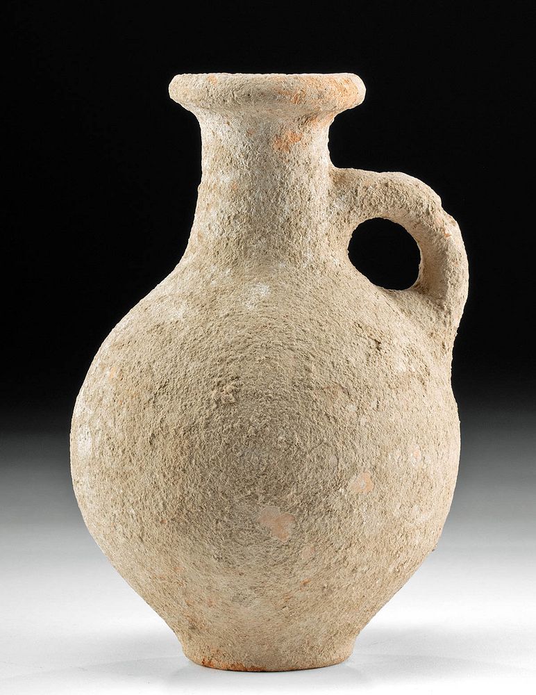 Appraisal: Ancient Holy Land Pottery Pitcher Near East Holy Land Iron